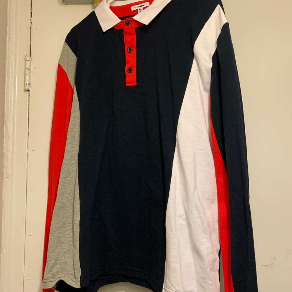Fashion Nova Long Sleeve Polo Shirt